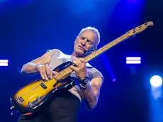 epa11484279 British singer Sting performs on the Lake stage during the 58th Montreux Jazz Festival (MJF), in Montreux, Switzerland, 17 July 2024. EPA/CYRIL ZINGARO EDITORIAL USE ONLY EDITORIAL USE ONLY