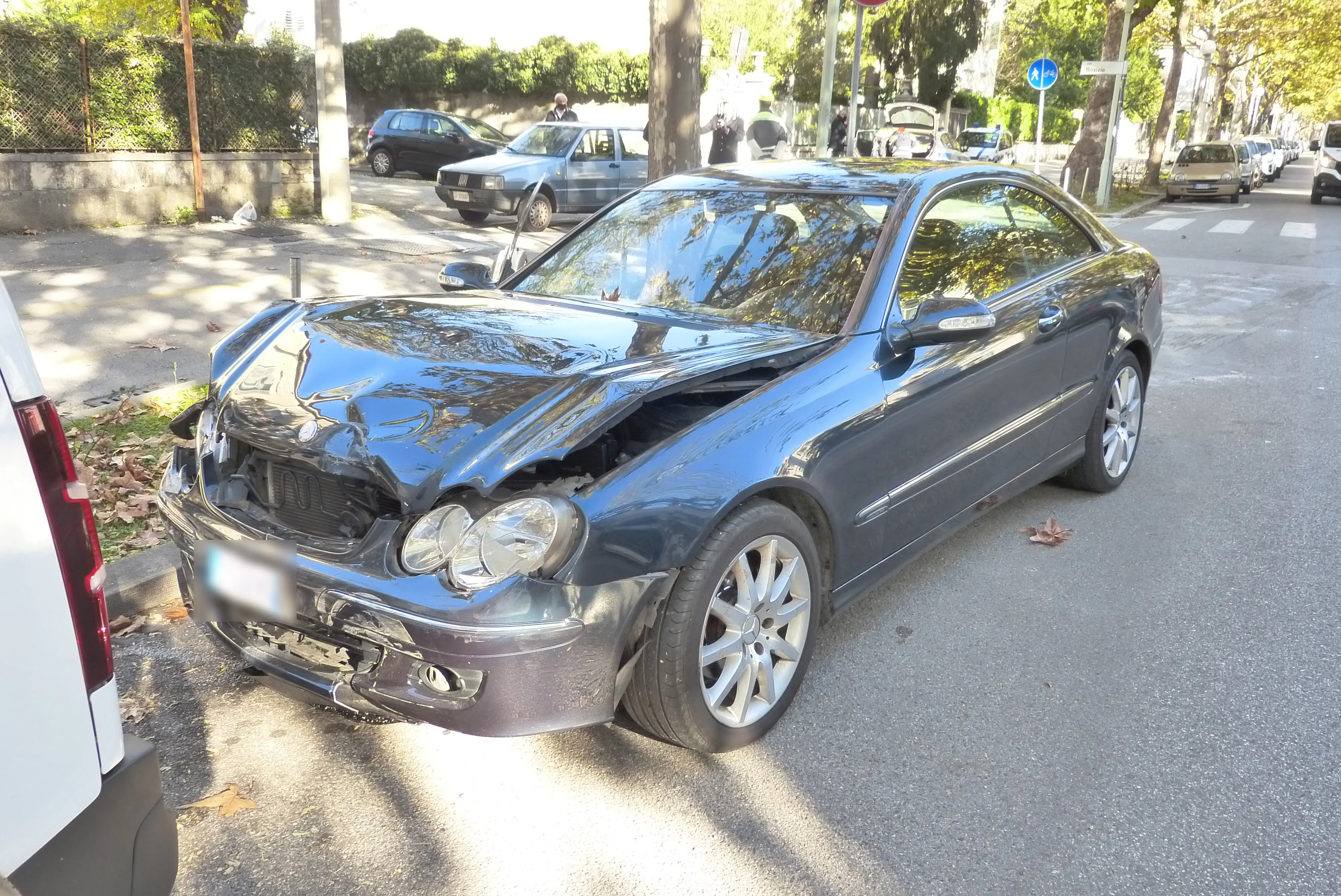 Una delle auto coinvolte nell'incidente (Marega)