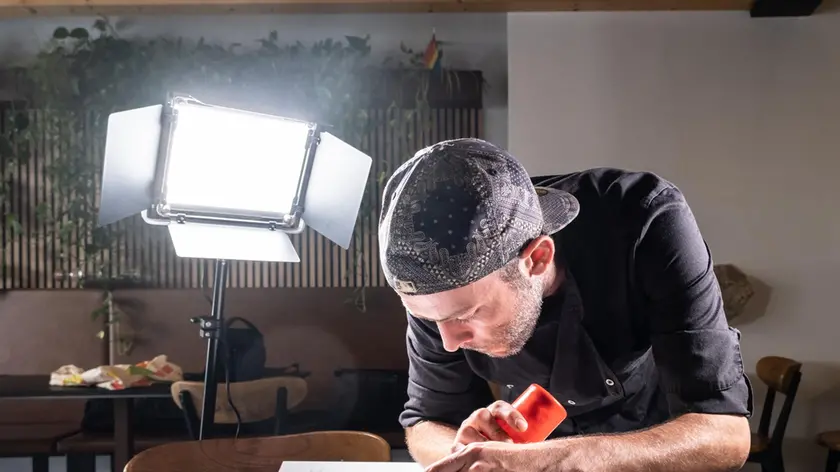 Davide Tonetti al lavoro