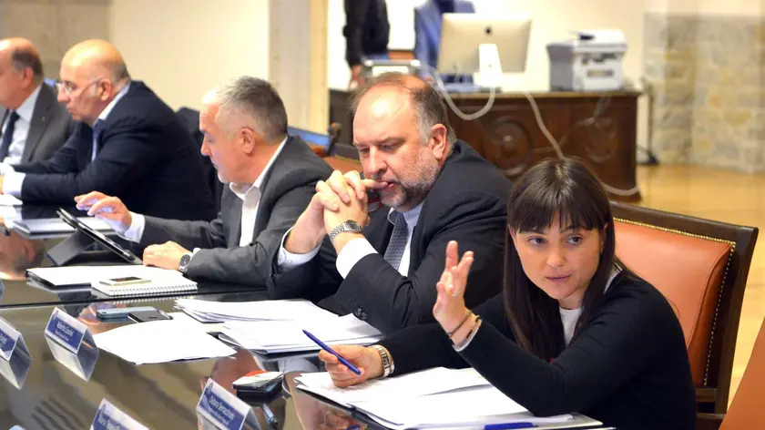 Foto Bruni 11.04.14 Riunione Comitato Portuale nella nuova sede di Magazzino 26-Serracchiani-Cosolini e Nesladek