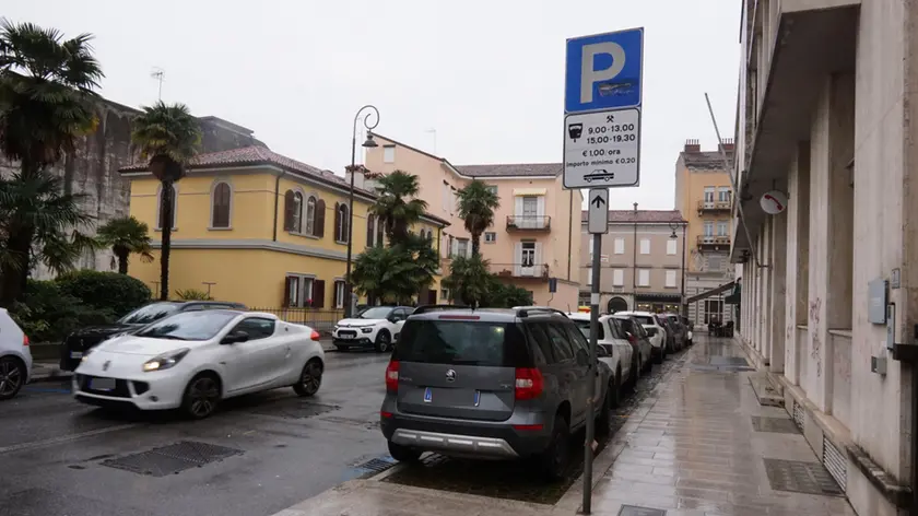 Un parcometro a Gorizia (Marega)
