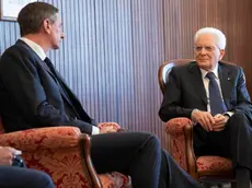 Il presidente della Repubblica Sergio Mattarella con il presidente della Repubblica di Slovenia Borut Pahor in prefettura a Trieste per la firma di un protocollo d'intesa che trasferisce la proprietà dell'edificio a una fondazione costituita dalle due associazioni che rappresentano la minoranza slovena, l'Unione Culturale Economica Slovena (Skgz), e la Confederazione delle Organizzazioni Slovene (Sso), 13 luglio 2020. Ansa/Francesco Ammendola - Ufficio per la Stampa e la Comunicazione della Presidenza della Repubblica +++ No sales, editorial use only +++