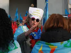 Una manifestazione in difesa del comparto unico