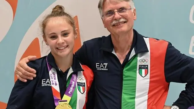 Benedetta Gava assieme al suo coach Diego Pecar