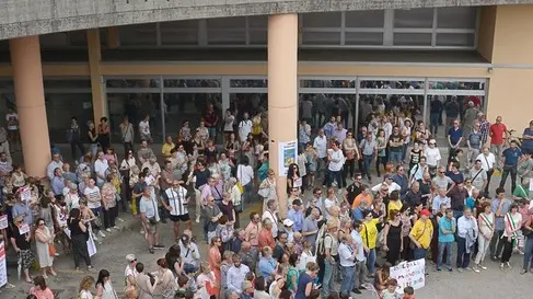 Palmanova 15 Giugno 2019. Protesta per l'ospedale. © Foto Petrussi
