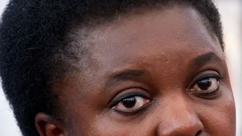 30/08/2013 Genova, Festa Democratica Nazionale. Il segretario del PD e il Ministro dell'Integrazione inaugurano gli spazi della Festa. Nella foto Cecile Kyenge