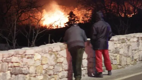 Lasorte Trieste 10/02/12 - Slivia, Incendio