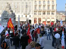 Lasorte Trieste 30/03/17 - Piazza Unità, Presidio Lavoratori Flex