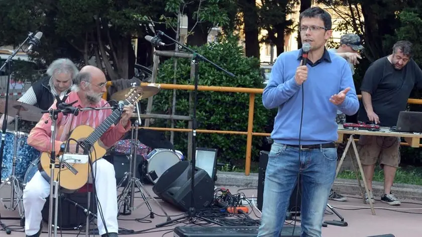 Foto Bruni Trieste 21.05.16 paolo Menis in piazzale Rosmini