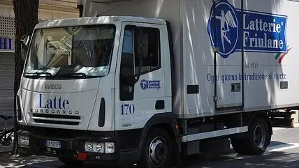 Un camion di Latterie Friulane