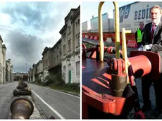 Un'immagine del Porto vecchio e, a destra, il ministro Delrio in vista a Trieste (foto Silvano)