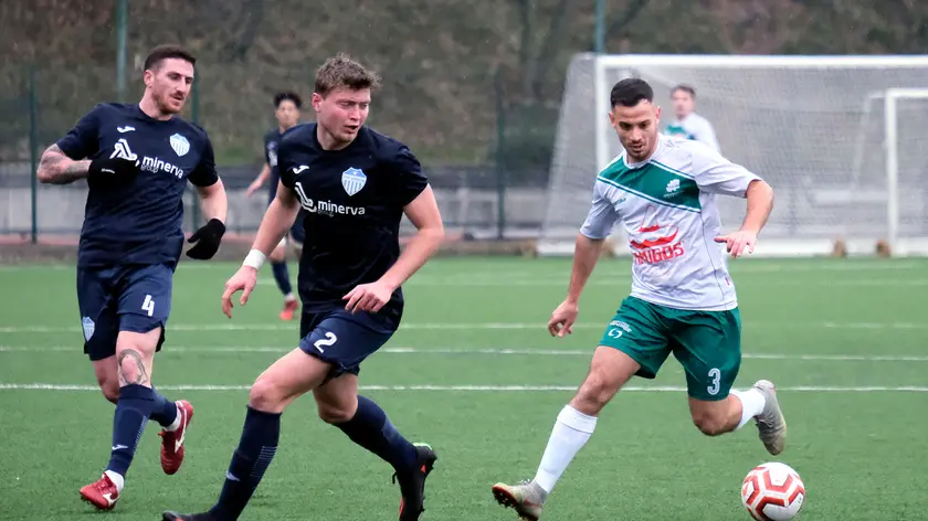 Giocatori della Pro Gorizia durante un match Foto d’archivio