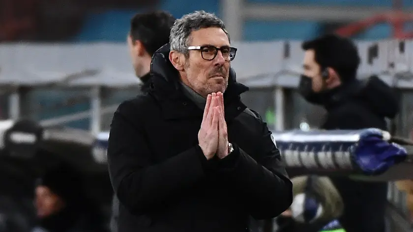 Udinese's coach Luca Gotti reacts during the Italian Serie A soccer match between UC Sampdoria vs Udinese Calcio at the Luigi Ferraris stadium in Genoa, Italy 16 January 2021.ANSA/LUCA ZENNARO