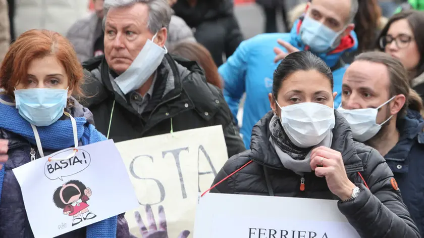 Una protesta contro la Ferriera