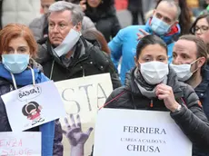 Una protesta contro la Ferriera