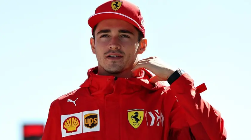 AUSTIN, TEXAS - NOVEMBER 03:Charles Leclerc of Monaco and Ferrari looks on, on the drivers parade before the F1 Grand Prix of USA at Circuit of The Americas on November 03, 2019 in Austin, Texas. Dan Istitene/Getty Images/AFP == FOR NEWSPAPERS, INTERNET, TELCOS & TELEVISION USE ONLY ==