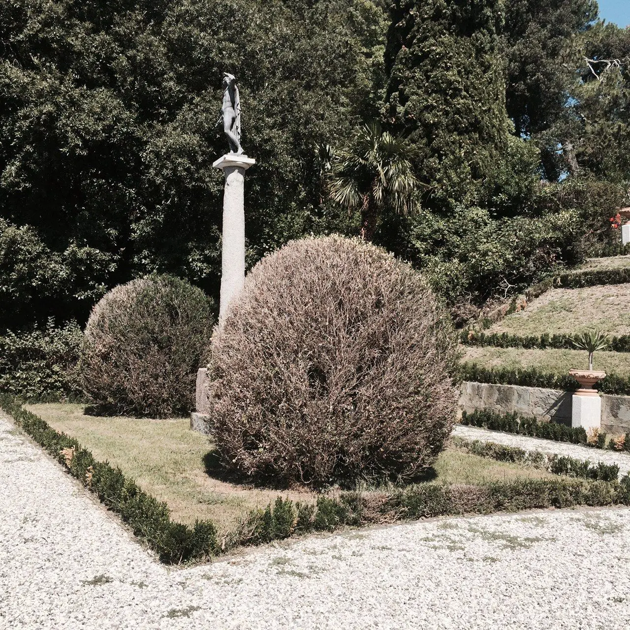 Il parterre del parco di Miramare