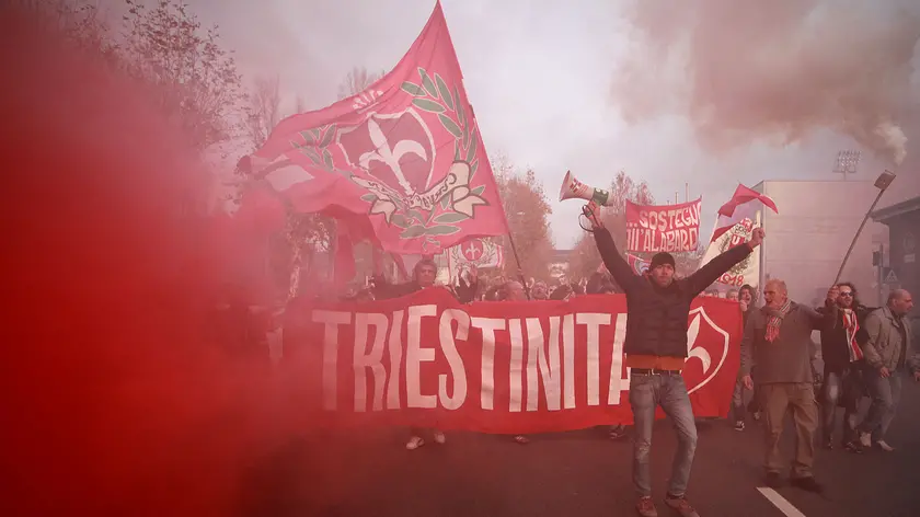 La protesta dei tifosi della Triestina