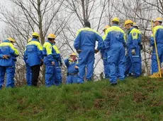 I volontari della Protezione civile nel corso di un intervento