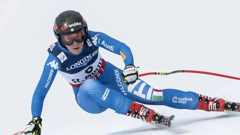 epa05782217 Sofia Goggia of Italy during the womens alpine combined downhill race at the 2017 FIS Alpine Skiing World Championships in St. Moritz, Switzerland, 10 February 2017. EPA/GIAN EHRENZELLER