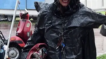 Foto BRUNI 24.08.2018 Trebiciano:Raduno vespisti e maltempo