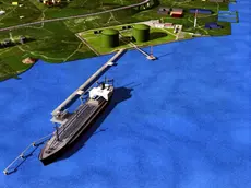 Il rendering del rigassificatore di Zaule