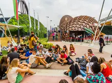 Un gruppo di studenti all'Expo di Milano