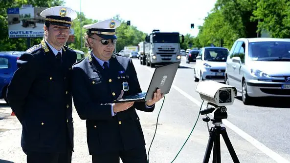 Un'immagine di archivio del Targa system entrato in funzione in un altro comune di d'Italia