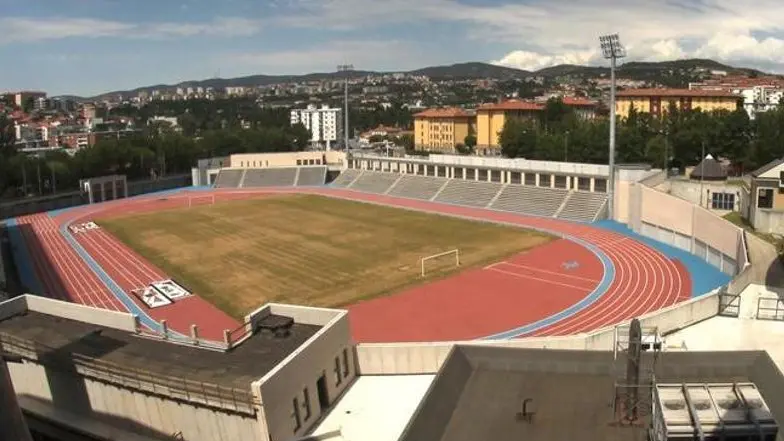 Panoramica dello stadio Pino Grezar, ex tempio del calcio alabardato