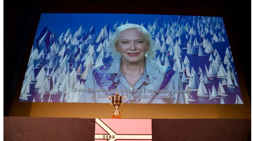 L'annuncio della filantropa Wendy Schmidt domenica 27 novemmbre alle premiazioni della Barcolana 54. Foto Silvano