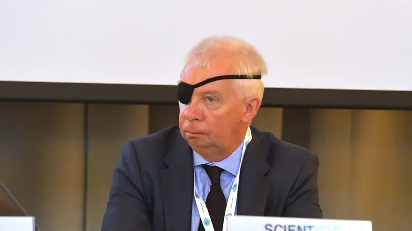 Lawrence Banks, il neo direttore dell'Icgeb, durante i lavori del Consiglio dei governatori dell'istituto. Foto di Francesco Bruni