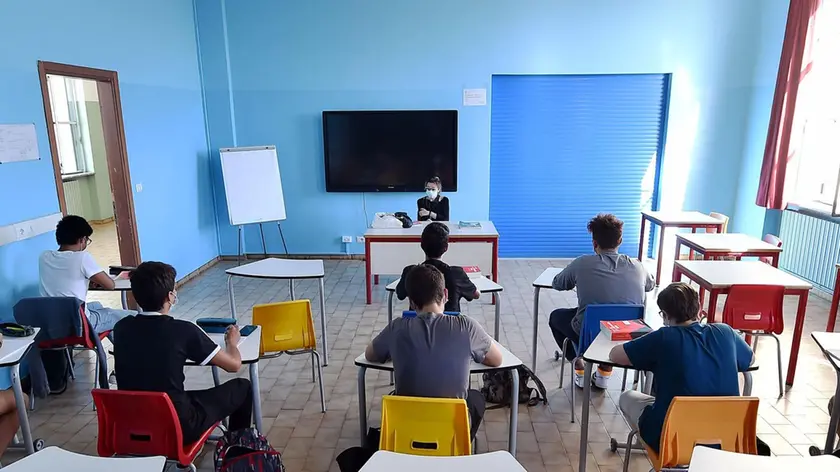 Studenti delle scuole superiori durante una lezione