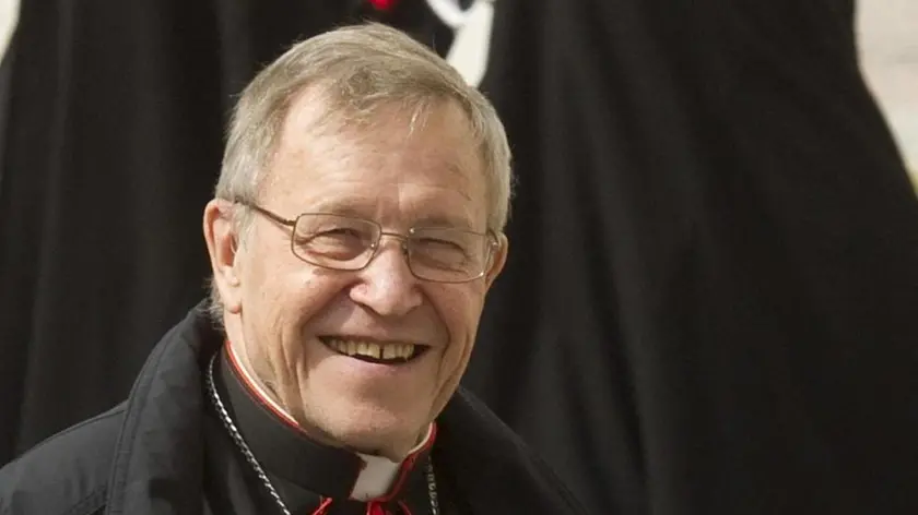 German Cardinal Walter Kasper leaves the Synod Hall after the last Congregation, Vatican City, 11 March 2013. ANSA/CIRO FUSCO