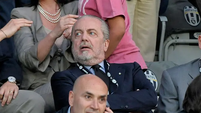 © Filippo Alfero / Sync.Juventus vs Napoli - Serie A 2010 / 2011.Torino, 22/05/2011.sport calcio.Nella foto: Aurelio De Laurentiis in tribuna