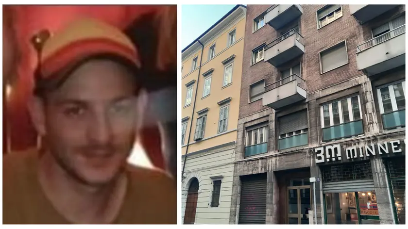 Filippo Novello e il condominio in cui è avvenuta la tragedia a Trieste