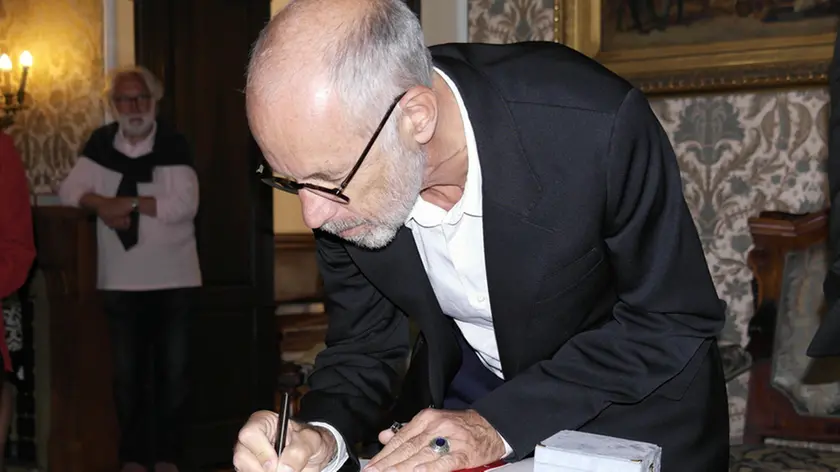 Lasorte Trieste 26/05/16 - Municipio, Salotto Azzurro, Sindaco Cosolini consegna Sigillo a Gabriele Salvatores