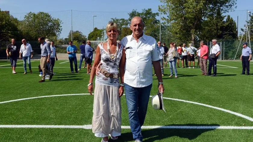 Foto Bruni 25.08.2017 Inaugurato il nuovo impianto del Costalunga-verra intitolato a Ferri-presenti i genitori Giuliano e Astrid