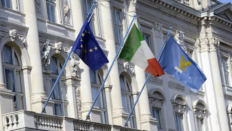 Palazzo della Regione Friuli Venezia Giulia, sede della Presidenza, in Piazza Unità d'Italia a Trieste - Foto scattata il 13 marzo 2015