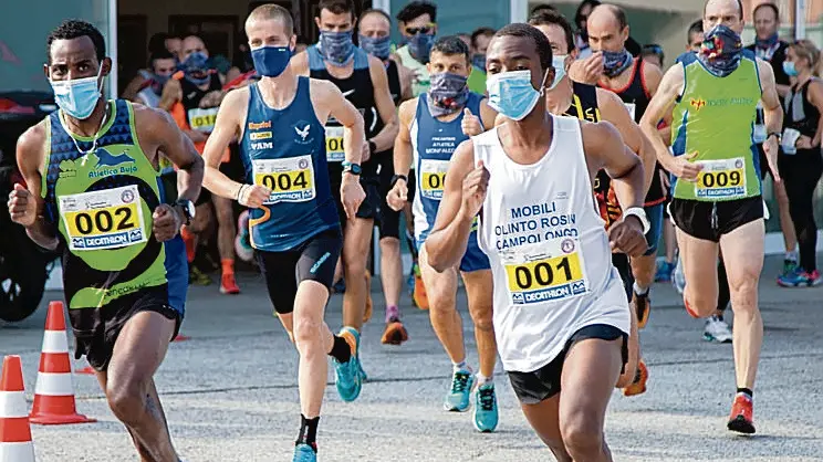 La partenza dell'Euromarathon