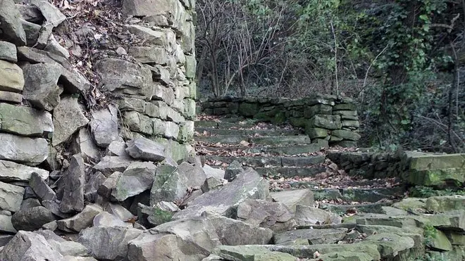 Lasorte Trieste - Contovello - Sentiero Naturalistico - Muro crollato