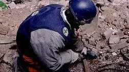 Bosnia and Herzegovina --- A Bosnian mine defuser prepares to defuse a land mine. --- Image by © Bojan Brecelj/CORBIS