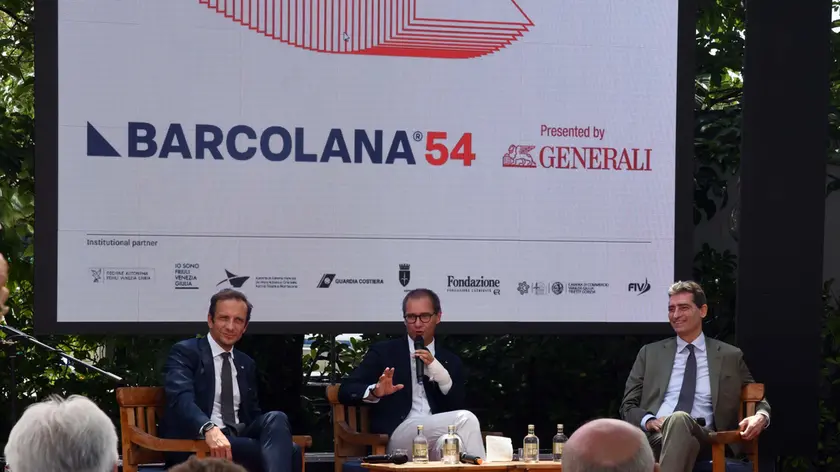 Foto Bruni Trieste 29.06.22 Barcolana 54- la presentazione con Fedriga,Gialuz e Sironi (pres.Generali)
