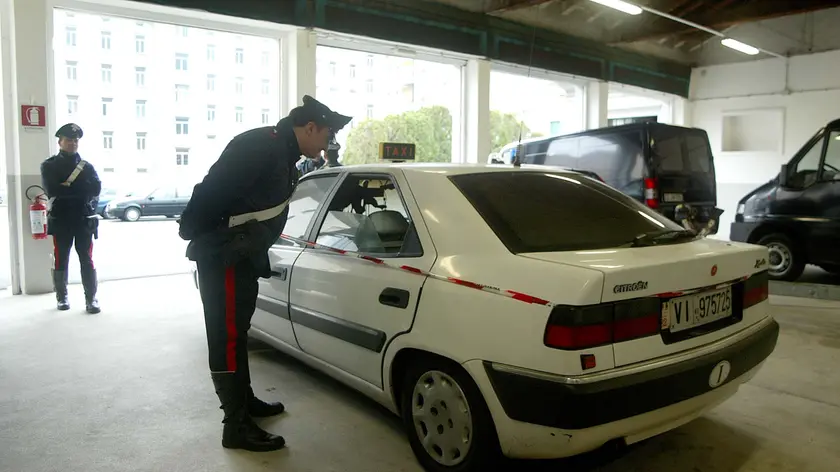 Il taxi appartenuto alla vittima, Bruno Giraldi