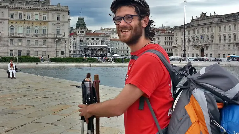 Lasorte Trieste 09/07/14 - Nicolò Giraldi, Arrivo a Trieste, A Piedi da Londra, Centenario Grande Guerra