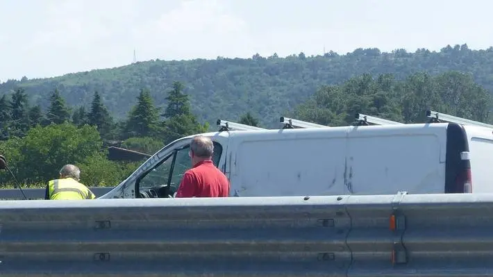 Bumbaca Gorizia 04_06_2018 Incidente furgone autostrada a Farra © Fotografia di Pierluigi Bumbaca