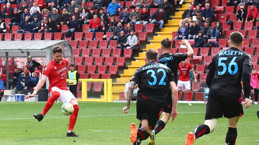 Il gol di Piacentini (Foto Lasorte)