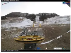 Lo Snow Park sullo Zoncolan in una foto tratta dalla webcam il 26 dicembre 2015