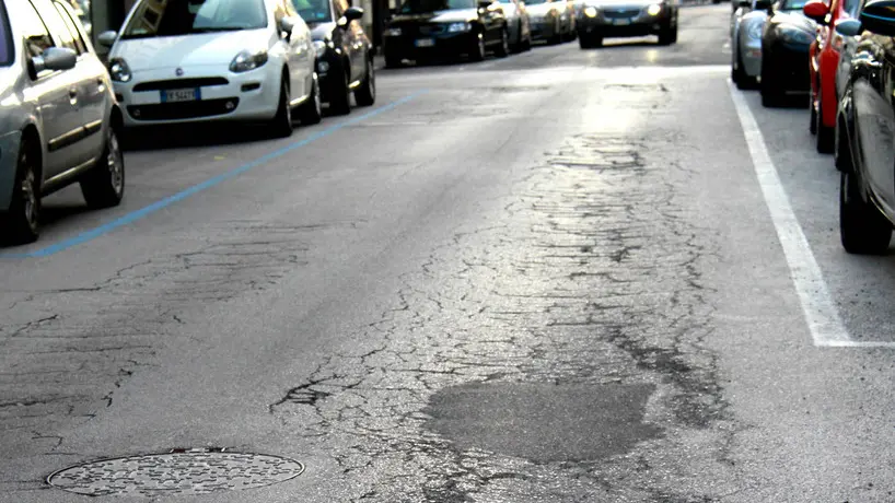 Bonaventura Monfalcone-07.03.2014 Strada dissestata-Via IX giugno-Monfalcone-foto di Katia Bonaventura