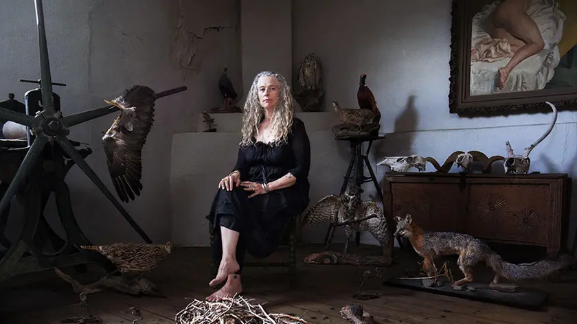 Da sinistra l’artista Usa di origine tedesca Kiki Smith
