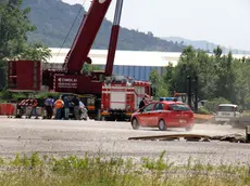 Il luogo del tragico incidente nello stabilimento della Cimolai a Monfalcone